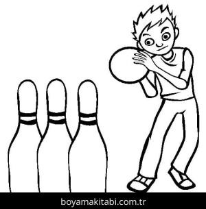 Bowling boyama sayfası – ücretsiz yazdır, boyama etkinliği
