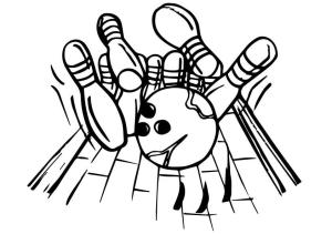 Bowling boyama sayfası,  coloring page, Bowling Pisti, 