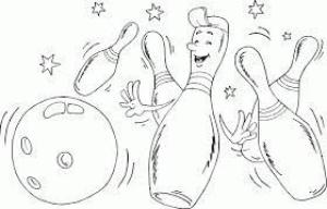 Bowling boyama sayfası,  coloring page, Bowling Komik, 