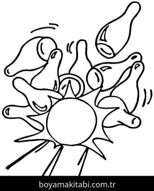 Bowling boyama sayfası – yaratıcılık, eğlenceli etkinlik