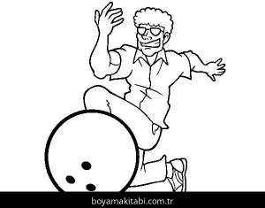 Bowling boyama sayfası – sanatsal çalışma, çocuklar için