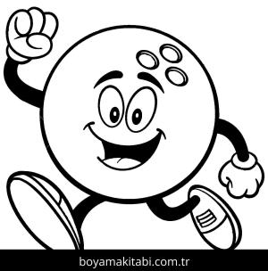 Bowling boyama sayfası – PDF indir, sevimli karakter