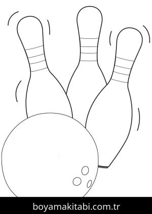 Bowling boyama sayfası – ücretsiz yazdır, boyama etkinliği