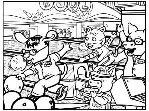 Bowling boyama sayfası,  coloring page, Hayvan Oyunu Bowling, 