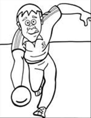 Bowling boyama sayfası,  coloring page, Bovling Oynayan Yaşlı Adam, 