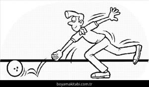 Bowling boyama sayfası – PDF indir, sevimli karakter