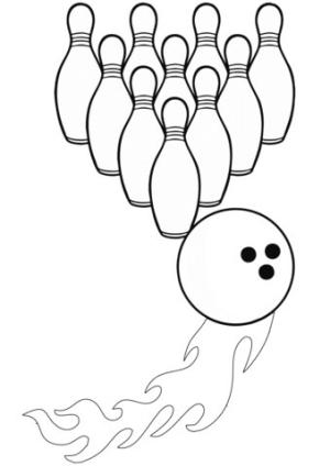 Bowling boyama sayfası,  coloring page, Bowling Vuruşu, 