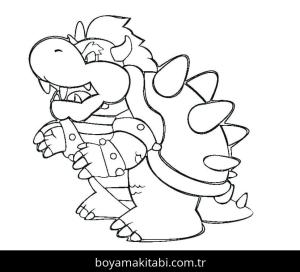Bowser boyama sayfası – okul öncesi, evde etkinlik