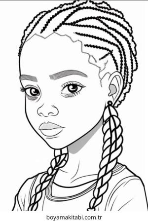 Braids boyama sayfası – ücretsiz yazdır, boyama etkinliği