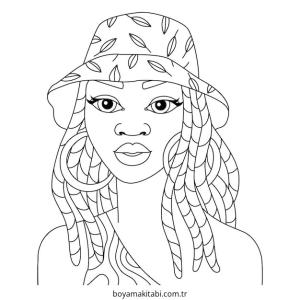 Braids boyama sayfası – boyama etkinliği, çocuk aktivitesi