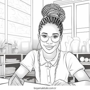 Braids boyama sayfası – renkli çizimler, okul öncesi