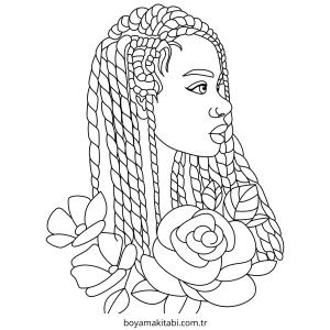 Braids boyama sayfası – yaratıcılığı geliştirir, keyifli zaman