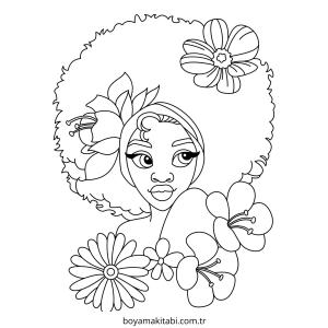 Braids boyama sayfası – kolay boyama, eğitici aktivite