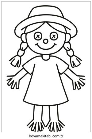 Braids boyama sayfası – okul öncesi, evde etkinlik