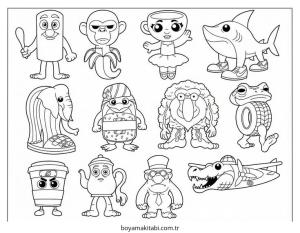 Brainrot boyama sayfası – ücretsiz yazdır, boyama etkinliği