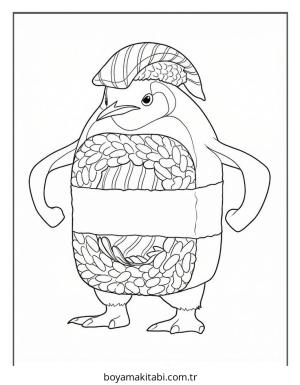 Brainrot boyama sayfası – çizgi film temalı, basit çizim