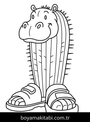 Brainrot boyama sayfası – PDF indir, sevimli karakter