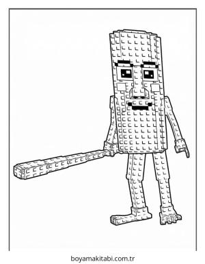 Brainrot boyama sayfası – sanatsal çalışma, çocuklar için