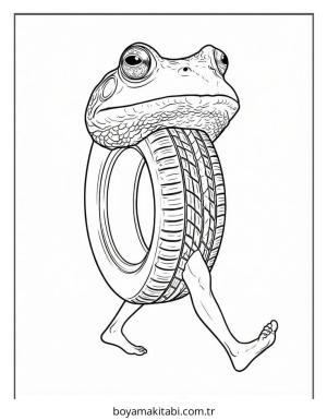 Brainrot boyama sayfası – çocuklar için, çizgi film temalı