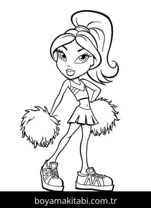 Bratz boyama sayfası – basit çizim, kolay boyama