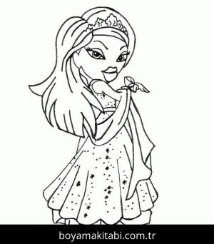 Bratz boyama sayfası – çocuklar için, çizgi film temalı