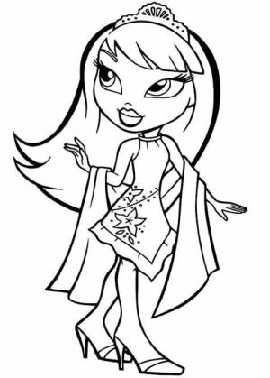 Bratz boyama sayfası,  coloring page, Yazdırılabilir Bratz Görüntü Anahat, 