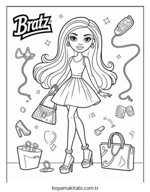 Bratz boyama sayfası – boyama etkinliği, çocuk aktivitesi