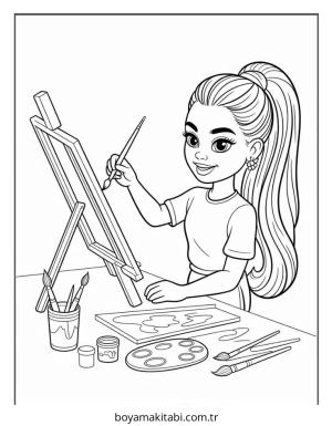 Bratz boyama sayfası – çocuk aktivitesi, PDF indir