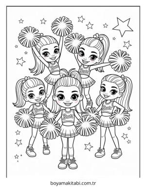 Bratz boyama sayfası – el becerilerini geliştirir, boyama çalışması