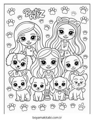 Bratz boyama sayfası – okul öncesi, evde etkinlik