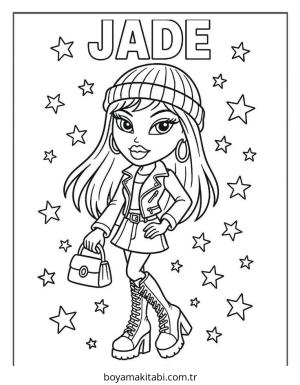 Bratz boyama sayfası – çocuk aktivitesi, PDF indir