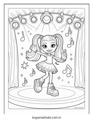 Bratz boyama sayfası – PDF indir, sevimli karakter