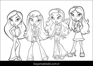 Bratz boyama sayfası – yaratıcılık, eğlenceli etkinlik