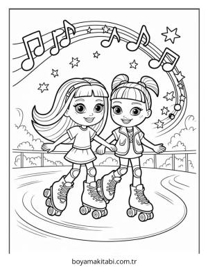 Bratz boyama sayfası – el becerilerini geliştirir, boyama çalışması