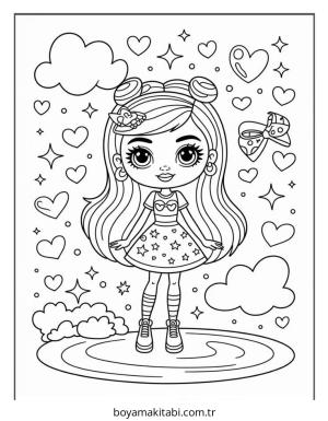 Bratz boyama sayfası – kolay boyama, eğitici aktivite