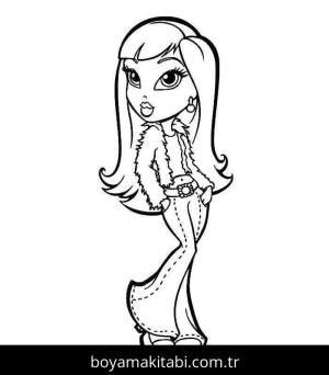 Bratz boyama sayfası – eğlenceli etkinlik, el becerilerini geliştirir