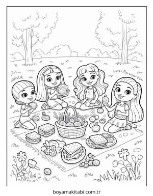 Bratz boyama sayfası – sanatsal çalışma, çocuklar için