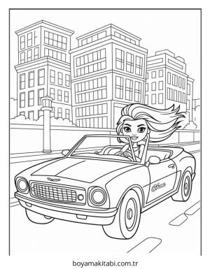 Bratz boyama sayfası – basit çizim, kolay boyama