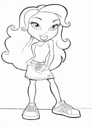 Bratz boyama sayfası,  coloring page, Bratz Anahatlarını Yazdır, 