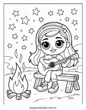 Bratz boyama sayfası – okul öncesi, evde etkinlik