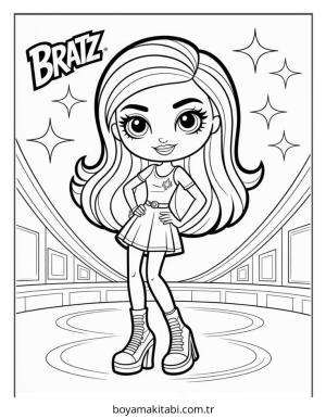 Bratz boyama sayfası – evde etkinlik, ücretsiz yazdır