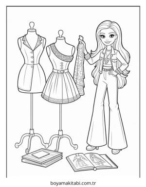 Bratz boyama sayfası – çocuklar için, çizgi film temalı
