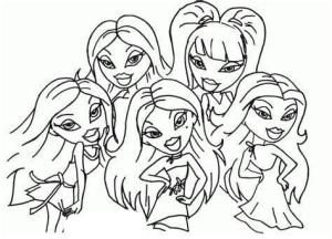 Bratz boyama sayfası,  coloring page, Bratz Anahat, 