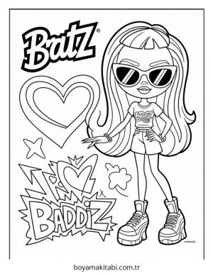Bratz boyama sayfası – eğlenceli etkinlik, el becerilerini geliştirir