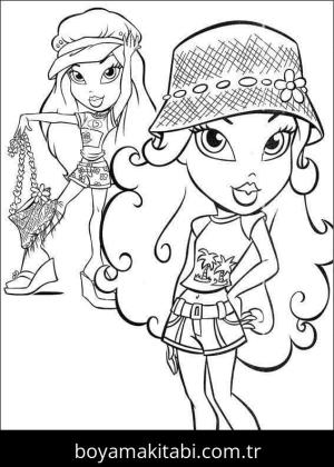 Bratz boyama sayfası – sanatsal çalışma, çocuklar için