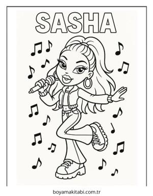 Bratz boyama sayfası – boyama çalışması, yaratıcılığı geliştirir