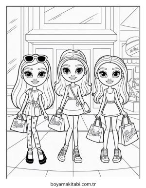 Bratz boyama sayfası – eğlenceli etkinlik, el becerilerini geliştirir