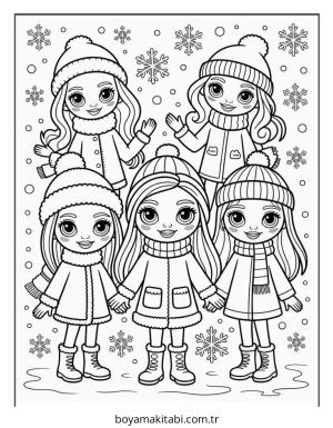 Bratz boyama sayfası – renkli çizimler, okul öncesi