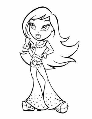 Bratz boyama sayfası,  coloring page, Çocuklar için Bratz, 