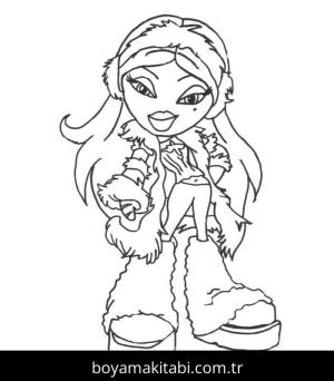 Bratz boyama sayfası – kolay boyama, eğitici aktivite